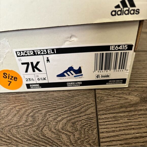 Adidas Blue and Yellow Sneakers with Velcro Closure - Picture 6 of 6